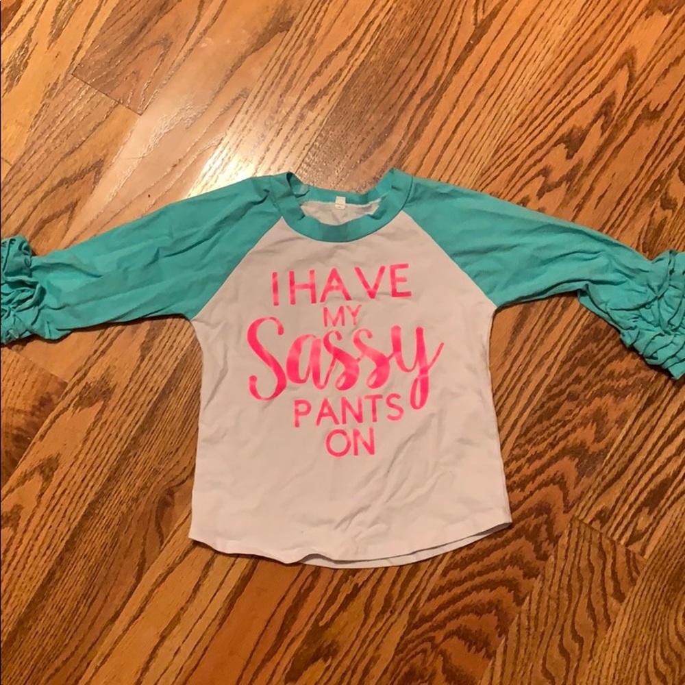 Brand new toddler sassy pants shirt